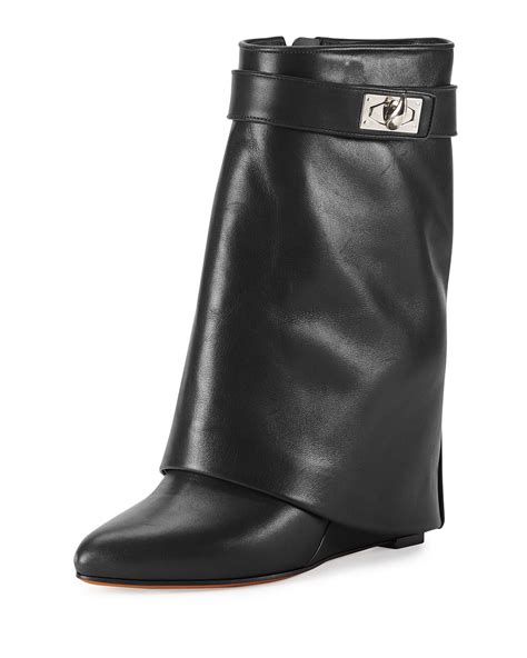 givenchy shark lock mid calf booties|Givenchy shark boots.